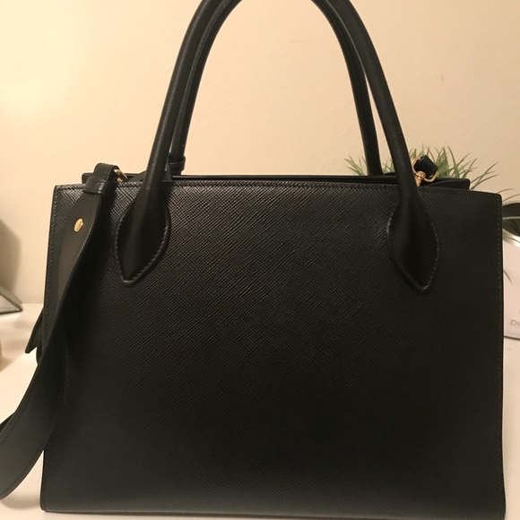 Prada Saffiano Black Monochrome Tote - Picture 2 of 5